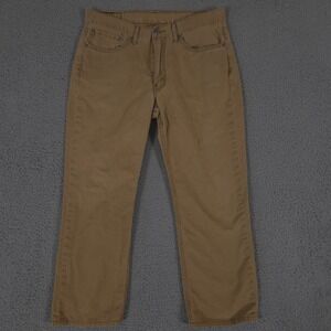 Levis Jeans Mens 35x29 Tan 514 Straight Fit Mid Rise Cotton Twill Preppy Chino